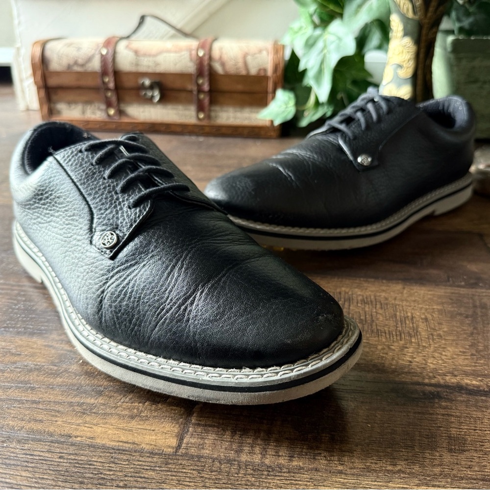 G/FORE Gallivanter Spikeless Leather Golf Shoes – Onyx Black – Men’s 9.5
